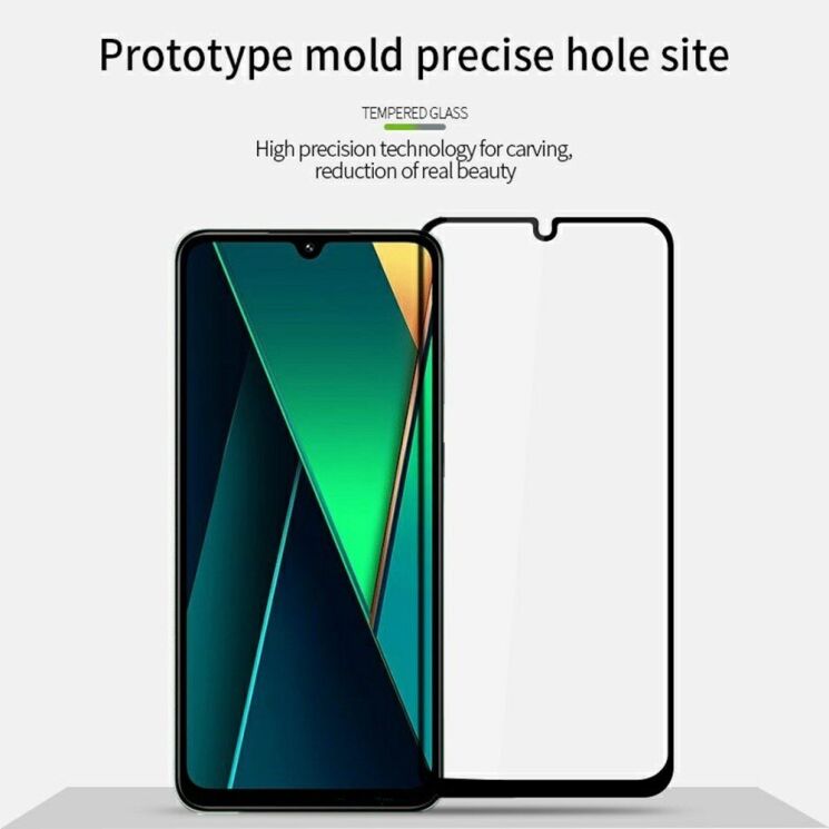 Защитное стекло PINWUYO Full Glue Cover для Xiaomi Redmi 14C / Redmi A4 5G / Poco C75 - Black: фото 7 из 14