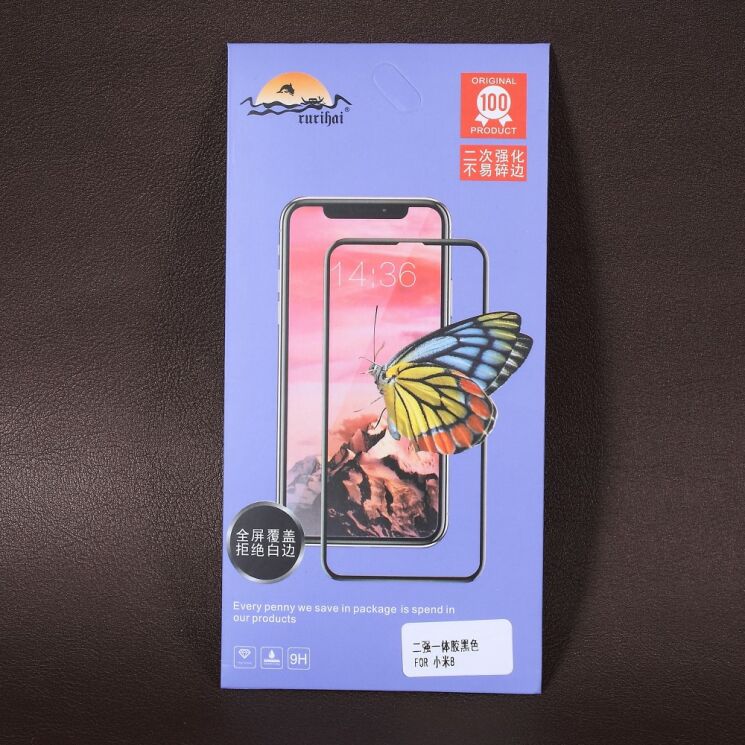 Захисне скло RURIHAI 2.5D Curved Glass для Xiaomi Mi 8 - Black: фото 8 з 8