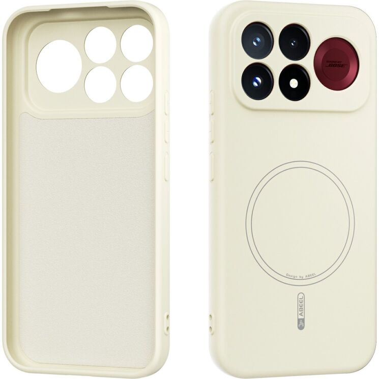 Защитный чехол ABEEL Lyra Skin with MagSafe для Xiaomi Poco F9 Pro - Beige: фото 1 из 6