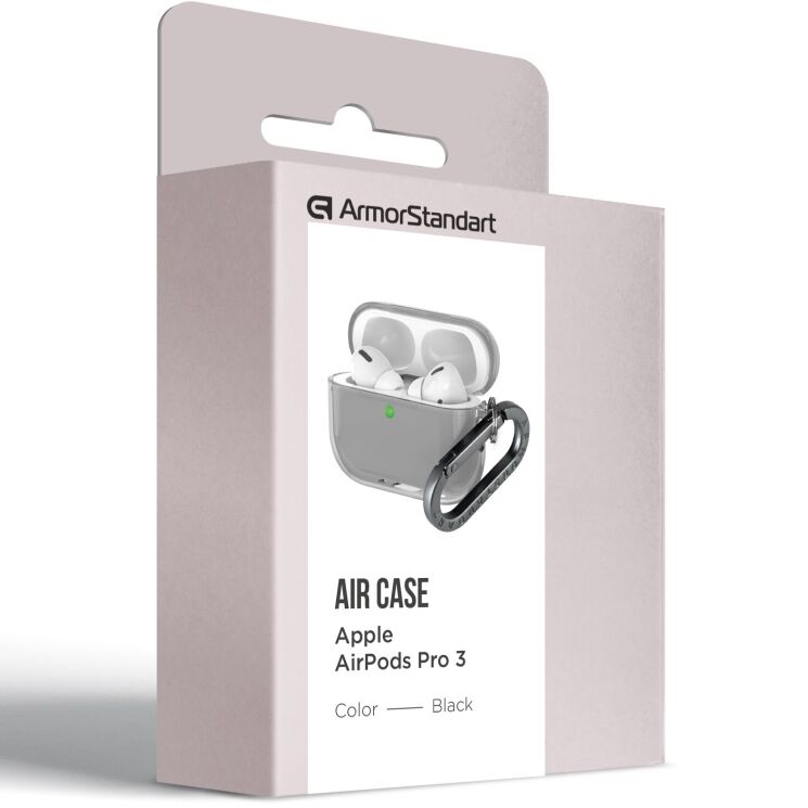 Защитный чехол ArmorStandart Air Case для AirPods Pro 3 - Black (390126B) Защитный чехол ArmorStandart Air Case для AirPods Pro 3 - Black: фото 3 из 3