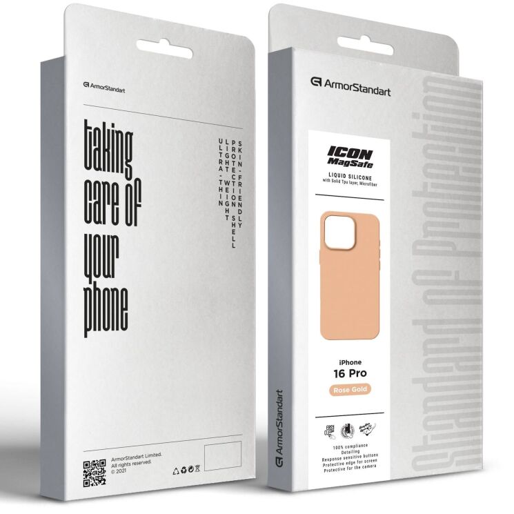 Защитный чехол ArmorStandart ICON MagSafe для Apple iPhone 16 Pro - Rose Gold: фото 2 из 2