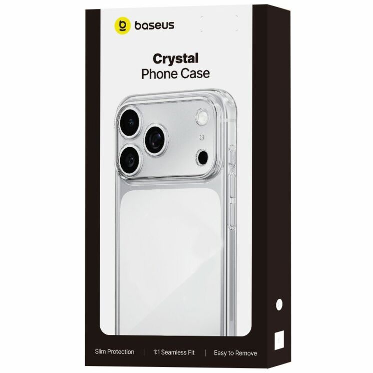 Защитный чехол BASEUS Crystal Series (FP) для iPhone 18 Pro / 17 Pro - Transparent: фото 5 из 5