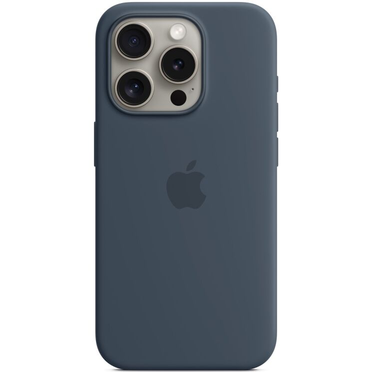 Захисний чохол Copiex Silicone Case with MagSafe для Apple iPhone 15 Pro - Storm Blue: фото 1 з 6