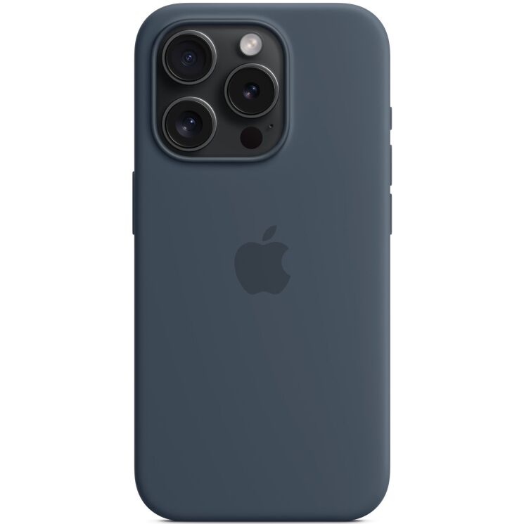 Захисний чохол Copiex Silicone Case with MagSafe для Apple iPhone 15 Pro - Storm Blue: фото 4 з 6