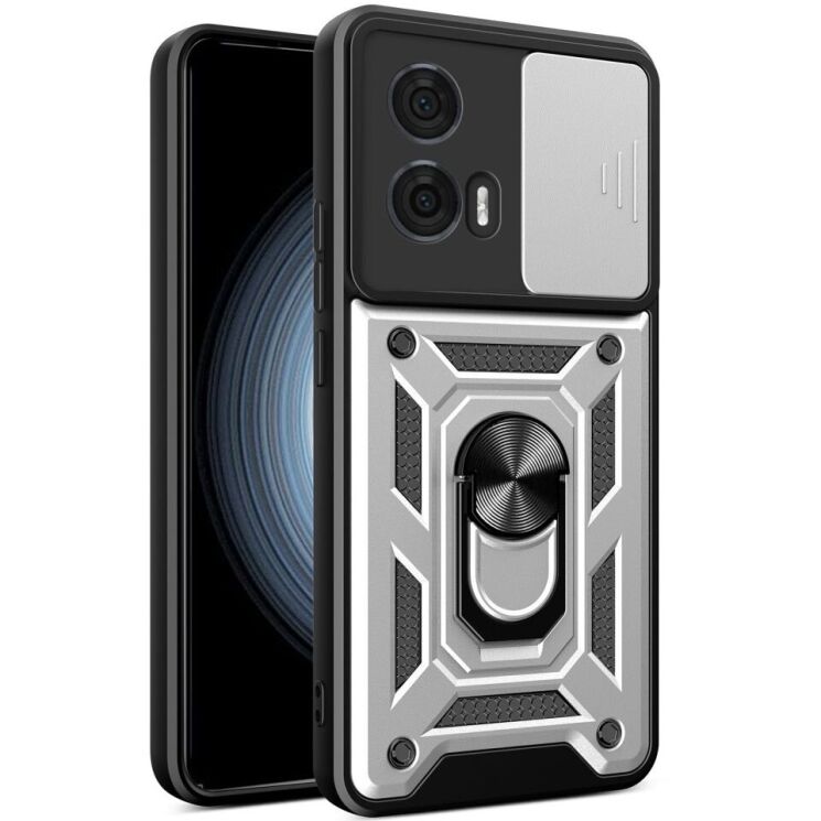 Защитный чехол Deexe Armor Shield для Motorola Edge 50 Fusion - Silver: фото 1 из 7