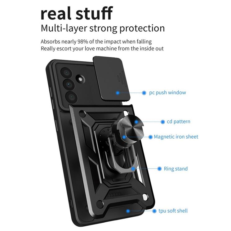 Защитный чехол Deexe Armor Shield для Samsung Galaxy A36 (A366) - Black: фото 9 из 9