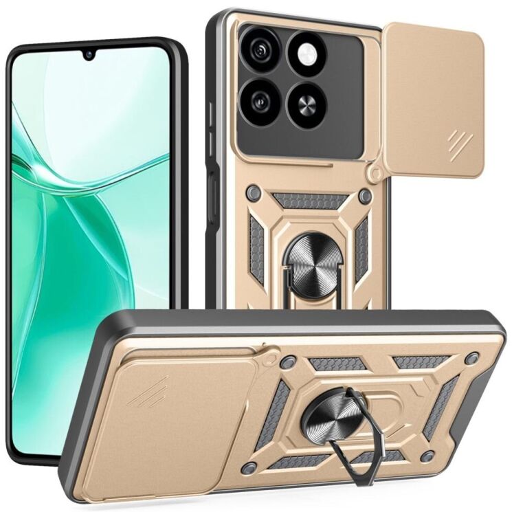 Защитный чехол Deexe Armor Shield для ZTE Blade A35 / A55 - Gold: фото 1 из 10