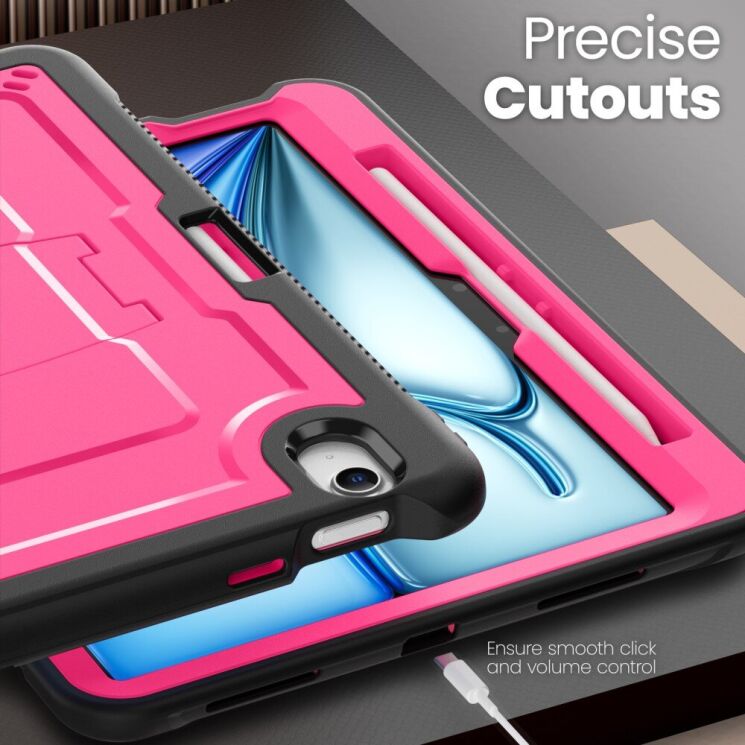 Защитный чехол Deexe Armor Stand для Apple iPad Air 11 M3/M2 (2025/2024) - Dark Blue: фото 10 из 11