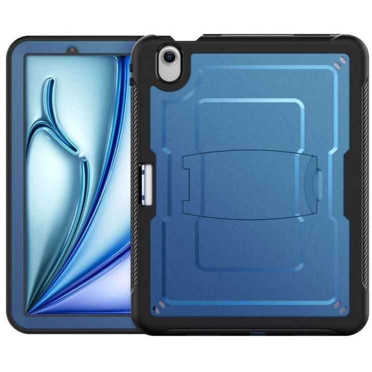 Защитный чехол Deexe Armor Stand для Apple iPad Air 11 M3/M2 (2025/2024) - Navy Blue: фото 2 из 11