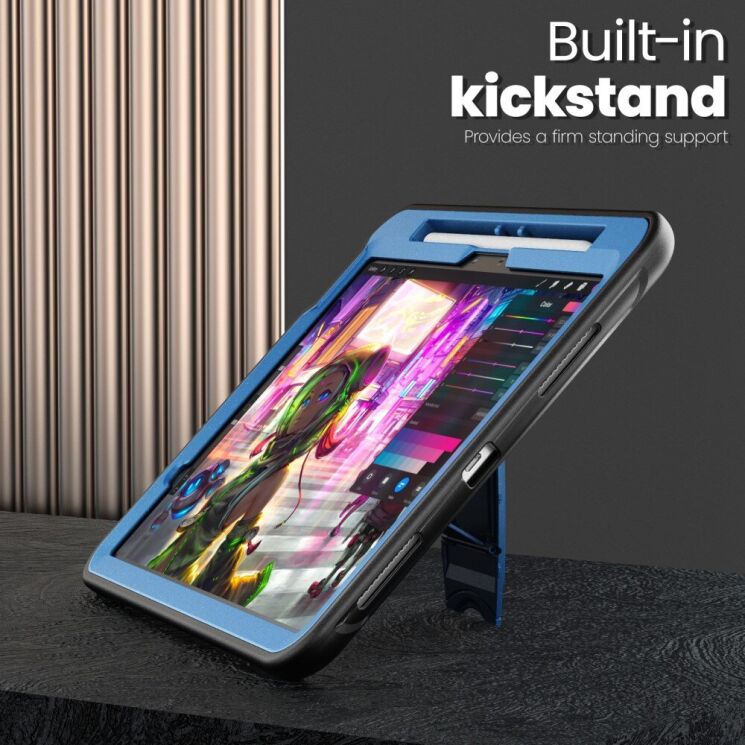 Защитный чехол Deexe Armor Stand для Apple iPad Air 11 M3/M2 (2025/2024) - Dark Blue: фото 5 из 11