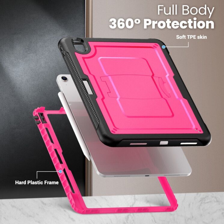Защитный чехол Deexe Armor Stand для Apple iPad Air 11 M3/M2 (2025/2024) - Dark Blue: фото 11 из 11
