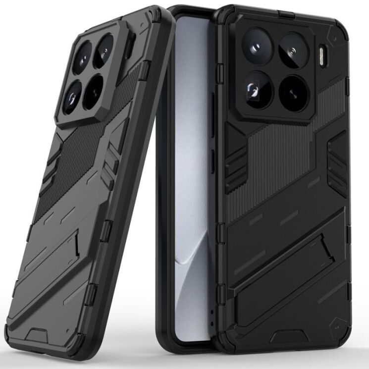 Захисний чохол Deexe Bibercas для Xiaomi 15 Pro - Black: фото 1 з 7