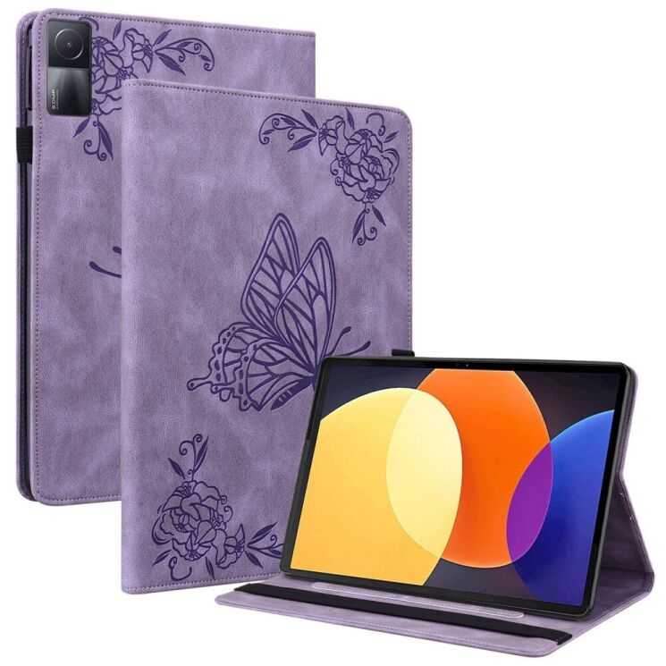 Защитный чехол Deexe Butterfly для Xiaomi Redmi Pad - Purple: фото 1 из 6