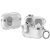 Захисний чохол Deexe Clear Luxe для Apple AirPods Pro 2 - Silver: фото 1 з 8