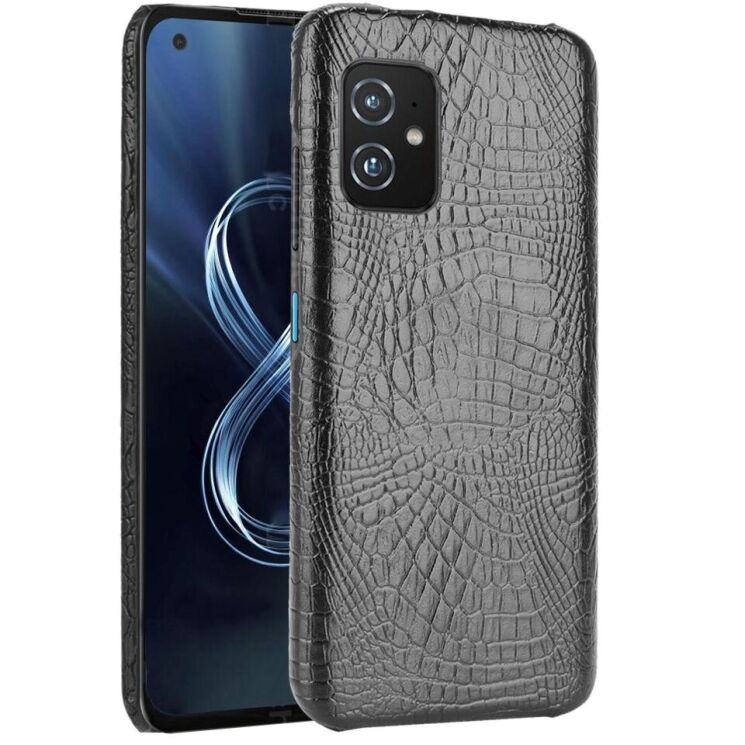 Захисний чохол Deexe Croco Style для ASUS Zenfone 8 (ZS590KS) - Black: фото 1 з 6