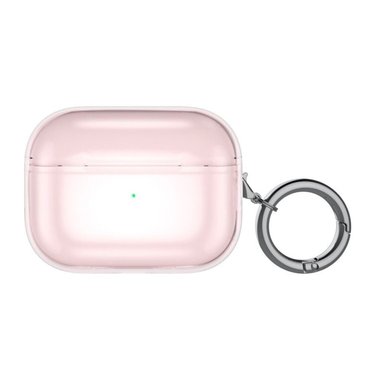 Захисний чохол Deexe Crystal Color для Apple AirPods Pro 2 - Transparent Pink: фото 1 з 5
