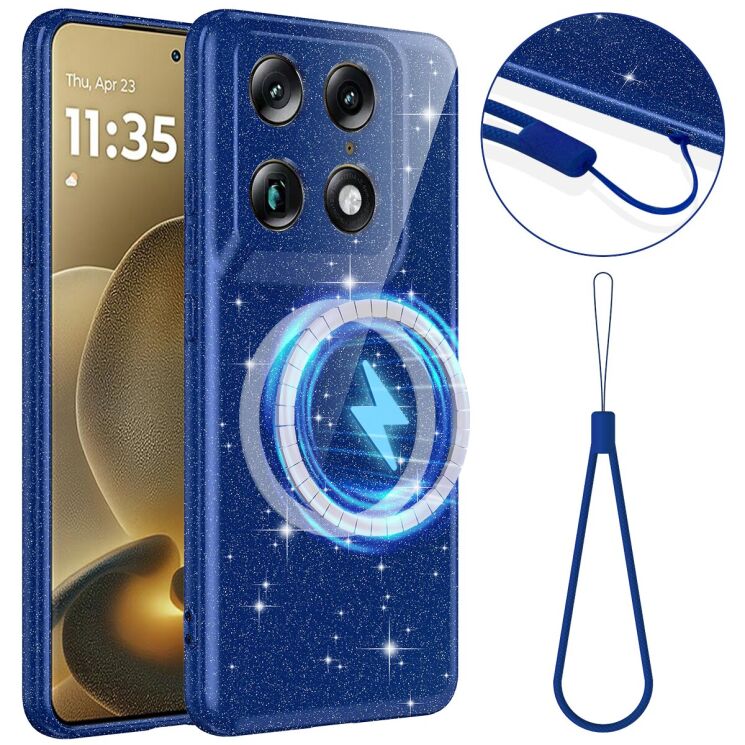 Защитный чехол Deexe Glitter Case with MagSafe для Motorola Signature - Blue (407621L) Защитный чехол Deexe Glitter Case with MagSafe для Motorola Signature - Blue: фото 1 из 7