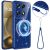 Защитный чехол Deexe Glitter Case with MagSafe для Motorola Signature - Blue: фото 1 из 7
