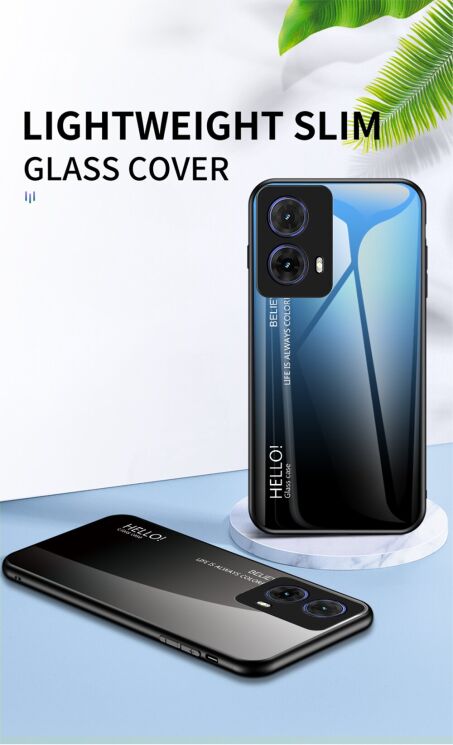 Захисний чохол Deexe Gradient Color для Motorola Moto G85 - Black / Grey: фото 3 з 11
