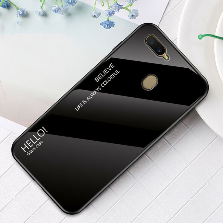 Захисний чохол Deexe Gradient Color для OPPO A12 - Black: фото 2 з 10