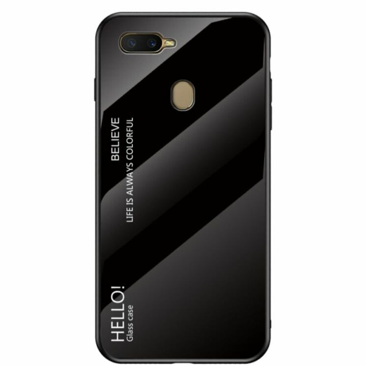 Захисний чохол Deexe Gradient Color для OPPO A12 - Black: фото 1 з 10