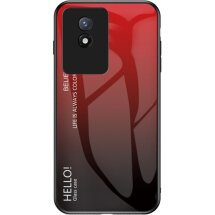 Защитный чехол Deexe Gradient Color для VIVO Y02 - Red / Black: фото 1 из 8