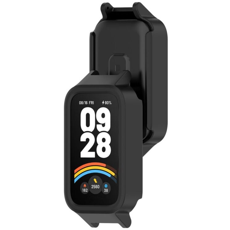 Защитный чехол Deexe Hard Frame для Xiaomi Mi Smart Band 9 Active / Redmi Band 3 - Matte Black: фото 6 из 7