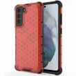 Защитный чехол Deexe Honeycomb Series для Samsung Galaxy S21 FE (G990) - Red (230624R)