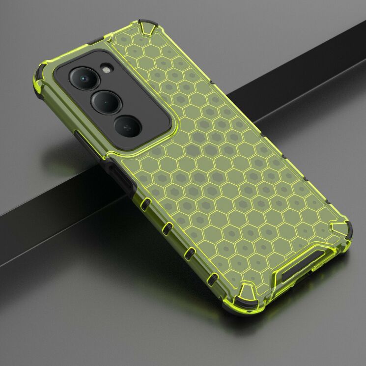 Захисний чохол Deexe Honeycomb Series для Xiaomi Redmi 15 - Green (390918G) Захисний чохол Deexe Honeycomb Series для Xiaomi Redmi 15 - Green: фото 3 з 5