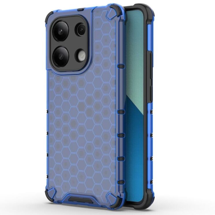 Защитный чехол Deexe Honeycomb Series для Xiaomi Redmi Note 13 - Blue: фото 1 из 5