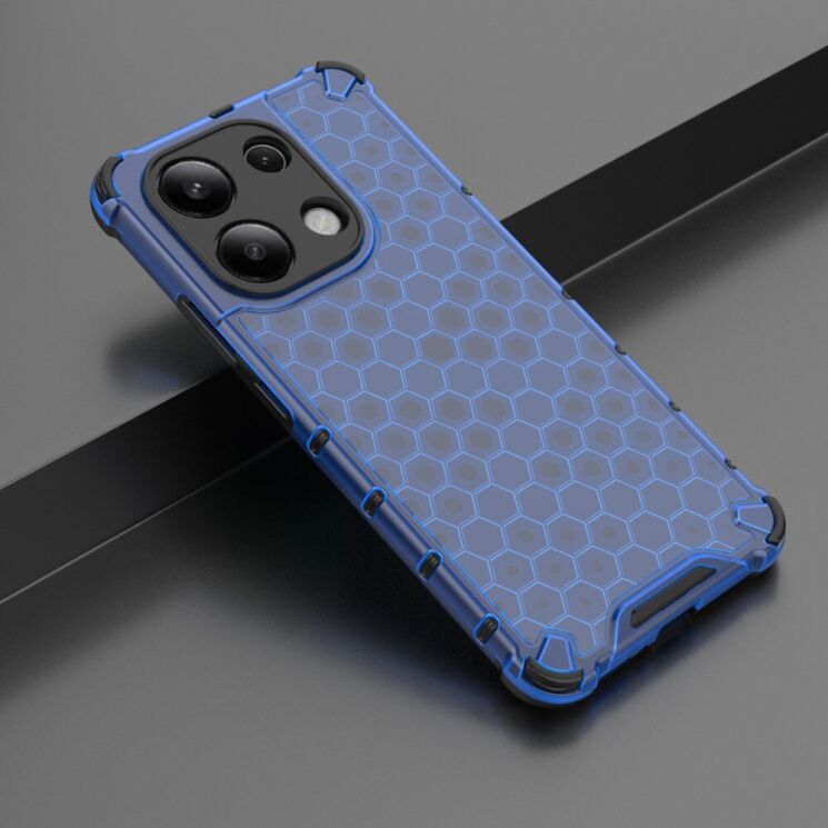 Защитный чехол Deexe Honeycomb Series для Xiaomi Redmi Note 13 - Blue: фото 2 из 5