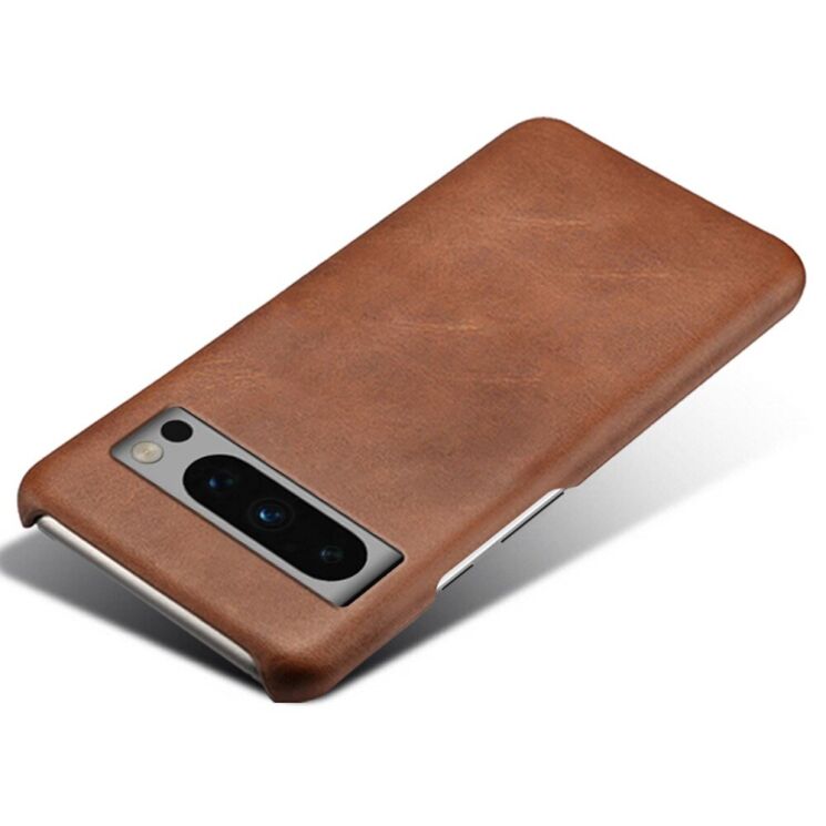 Защитный чехол Deexe Leather Back Cover для Google Pixel 8 Pro - Brown: фото 3 из 4