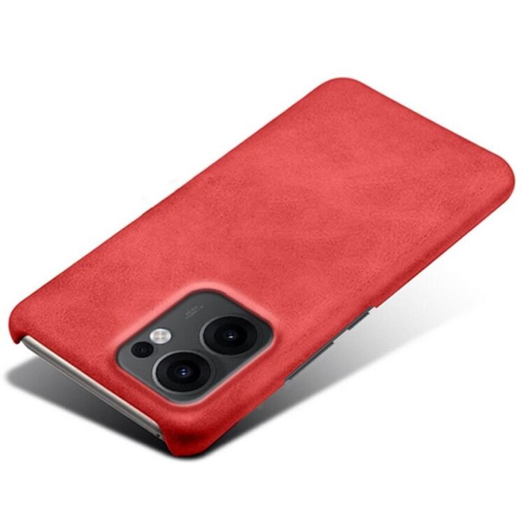 Защитный чехол Deexe Leather Back Cover для OPPO Reno 13 F/FS 5G - Red: фото 2 из 5