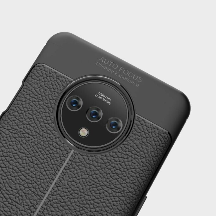Защитный чехол Deexe Leather Cover для OnePlus 7T - Red: фото 7 из 9