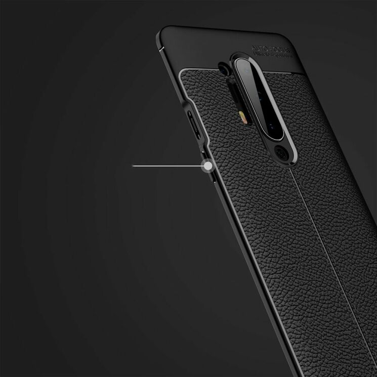 Защитный чехол Deexe Leather Cover для OnePlus 8 Pro - Red: фото 4 из 8