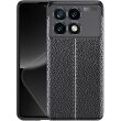 Защитный чехол Deexe Leather Cover для Xiaomi Poco X6 Pro - Black (345846B)