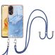 Защитный чехол Deexe Marble Case with Strap для OPPO Reno 8T - Blue (322146L). Фото 2 из 7