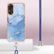 Защитный чехол Deexe Marble Case with Strap для OPPO Reno 8T - Blue (322146L). Фото 3 из 7