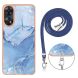 Защитный чехол Deexe Marble Case with Strap для OPPO Reno 8T - Blue (322146L). Фото 4 из 7