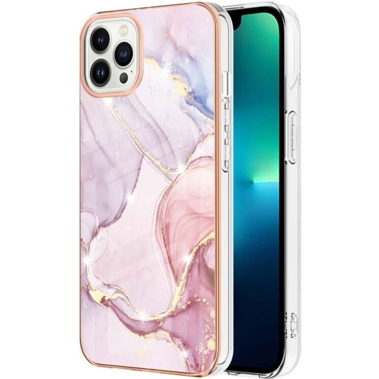 Защитный чехол Deexe Marble Style для Apple iPhone 15 Pro - Rose Gold: фото 1 из 5