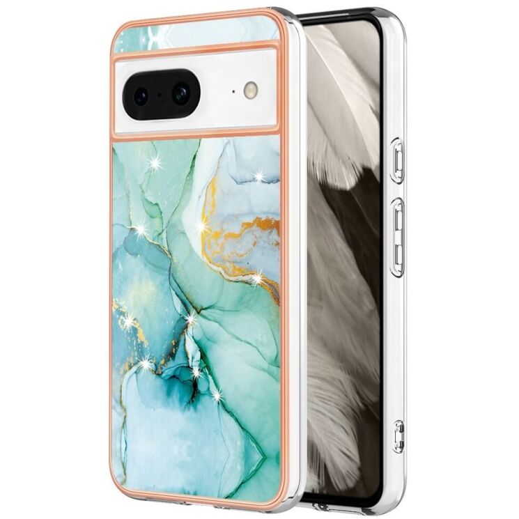 Защитный чехол Deexe Marble Style для Google Pixel 8 - Green: фото 1 из 6