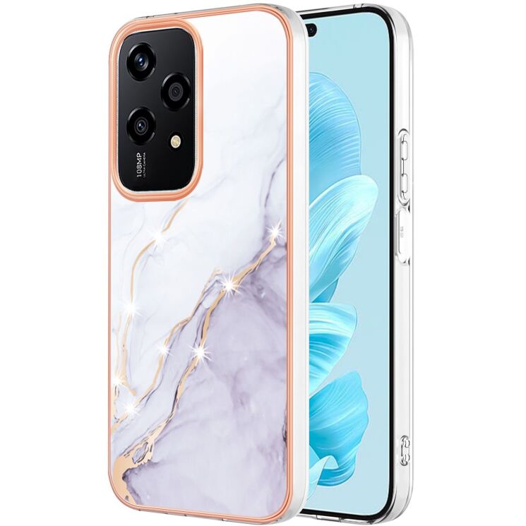 Защитный чехол Deexe Marble Style для Honor 200 Lite - White: фото 1 из 6