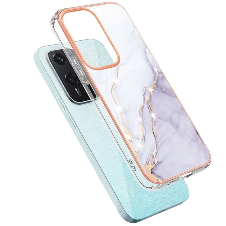 Защитный чехол Deexe Marble Style для Honor 200 Lite - White: фото 2 из 6