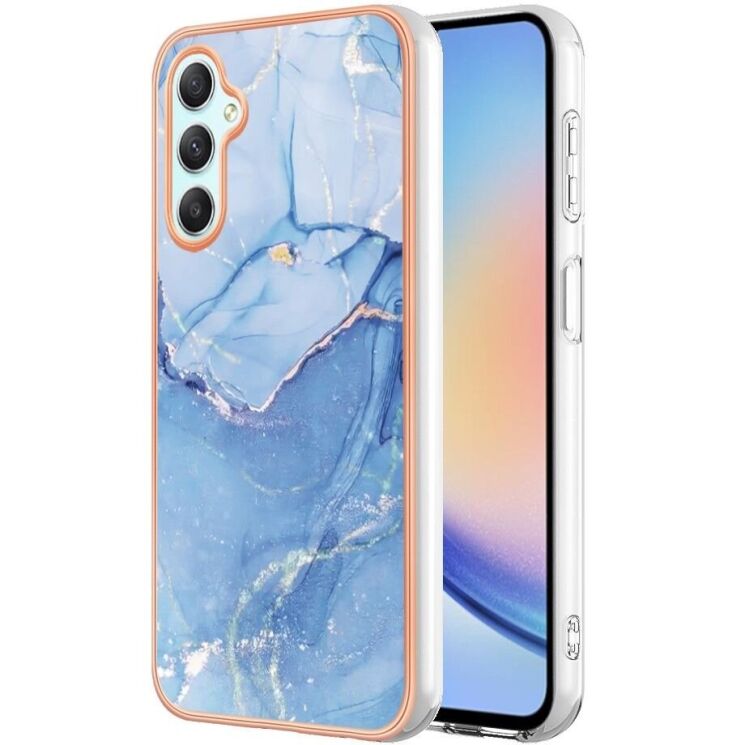 Защитный чехол Deexe Marble Style для Samsung Galaxy A24 (A245) - Blue: фото 1 из 8
