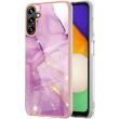 Защитный чехол Deexe Marble Style для Samsung Galaxy A36 (A366) - Light Purple (372067LV)