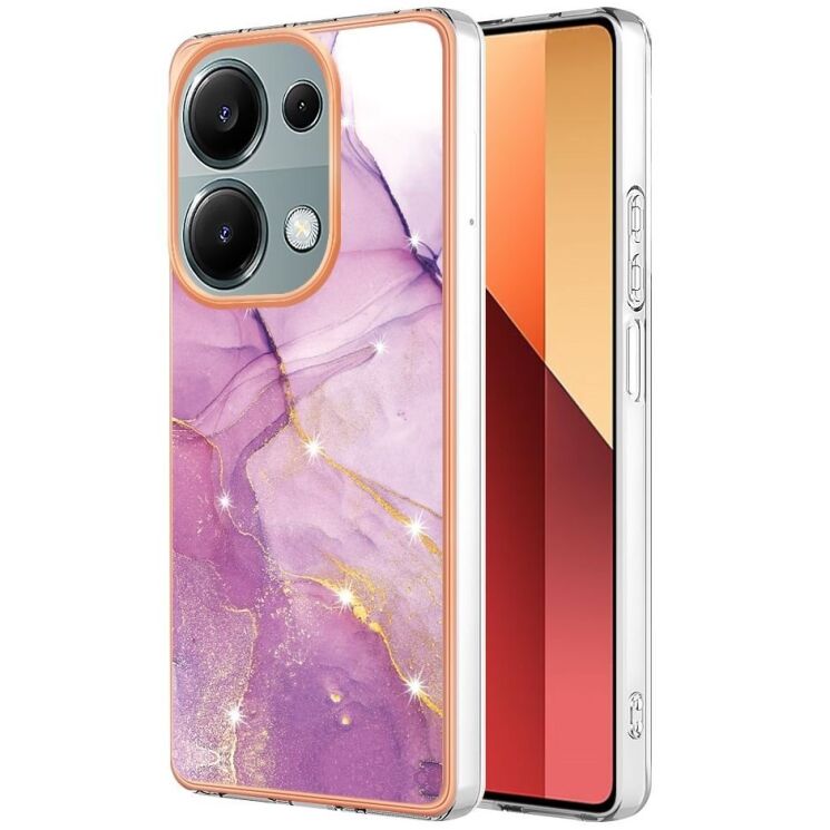 Защитный чехол Deexe Marble Style для Xiaomi Redmi Note 13 Pro 4G / Poco M6 Pro - Light Purple: фото 1 из 6