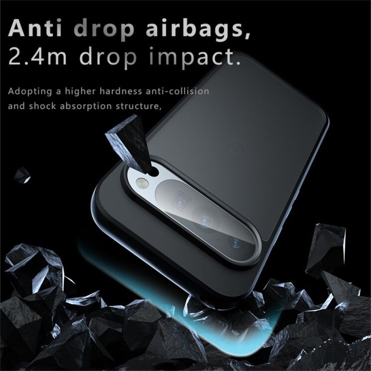 Захисний чохол Deexe Matte Skin для Google Pixel 9 / 9 Pro - Transparent / Black: фото 10 з 12