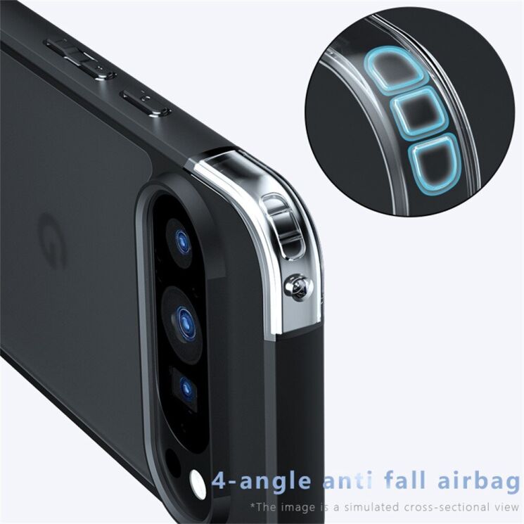 Захисний чохол Deexe Matte Skin для Google Pixel 9 / 9 Pro - Transparent / Black: фото 3 з 12