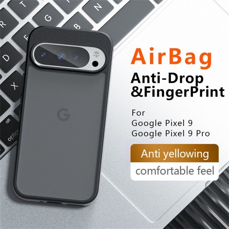 Захисний чохол Deexe Matte Skin для Google Pixel 9 / 9 Pro - Transparent / Black: фото 2 з 12