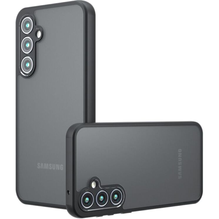 Защитный чехол Deexe Matte Skin для Samsung Galaxy S23 FE - Transparent / Black: фото 1 из 9